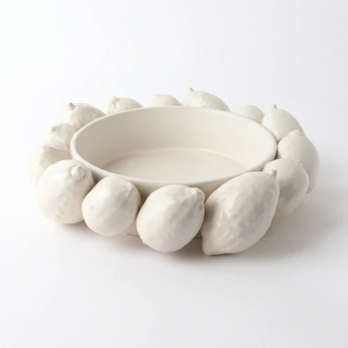 Ceramic Lemon Bowl by Le Forge - White