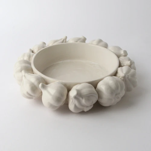 Ceramic Garlic Bowl by Le Forge - White