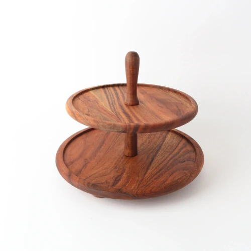 Acacia 2 Tiered Stand by Le Forge - 33x27cm