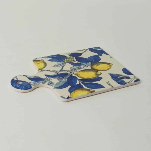 Ceramic Blue/Green Lemon Platter by Le Forge