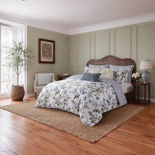 Rosalind Dusty Blue Duvet Cover Set By Laura Ashely