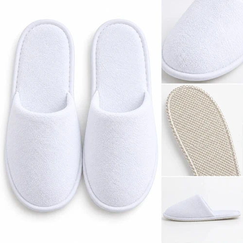 Commercial Velour Adult Slipper Closed Toe