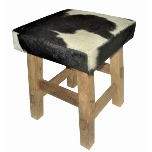 Harrison Stool Hide Black by Backyard