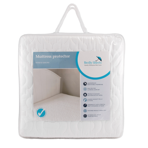 Waterproof Quilted Mattress Protectors by Brolly Sheets