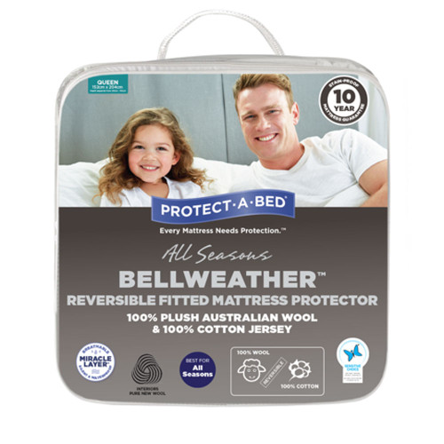 Bellweather Reversible Australian Wool / Cotton Jersey Mattress Protector