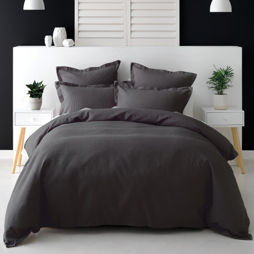 Nova Charcoal Duvet Cover Set by Savona