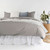 Grey Temple Organic Cotton Duvet Cover Set by Bambury