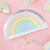 Iridescent foiled pastel party rainbow coloured  paper plates