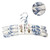 Garden Blue Padded Coat Hangers Set of 3 by Linens and More