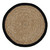 Black Border Jute Round Placement by Linens and More