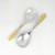 Salad Servers Flat by Vanillaware - White / Gold