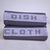 Words Dish Cloth down centre of Commercial Cotton Waffle Dish Cloth by Good Linen Co