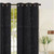 Chenille Eyelet Black Curtain by Marlborough