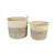 Jute Round Baskets Set of 2 Natural/White by Linens and More