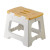 Compact Bamboo On Top Foldable Stool 27cm By Vigar