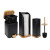 Eco Basics 3 in 1 Square Bathroom Set - Black