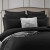 Chevron Jacquard Black Duvet Cover Set or Euro P/C by Renee Taylor