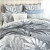 Raven Jacquard Charcoal Duvet Cover Set or Euro P/C by Renee Taylor