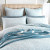 Jervis Checks Jacquard French Blue Duvet Cover Set or Euro P/C by Renee Taylor