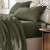 Washed Linen Cotton Sheet Set - Leaf
