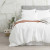 Celeste Seersucker Cotton Waffle Duvet Cover Set by Cloud Linen - Ivory