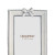 White & Silver Ribbon Photo Frame by Linen & More - 4X6"