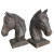 S/2 Horse Head Bookends Aged Rust Finish by Linen & More - 13.3X9.3X17.8cm