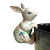 Flower Power Rabbit Hanging Rim Multi by Linen & More - 8.1X5.6X12.9cm