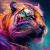 Coloured Tiger Fleece Blanket by Marlborough - 180x200cm