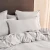 Nara Duvet Cover Set By Linen House - Silver