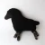 Sheep w/ Tartan Legs Cushion by Le Forge - Black