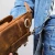 Poplar Brown Crazyhorse Leather Pouch by Nikau Design