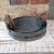 Set of 3 Round Tray Galvanized Rope/Rustic by Vanillaware