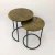 Antique Coffee Table Embossed Lines by Backyard  (2 Pack)