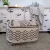 Black/Cream Geometric Pouff by Backyard