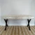 Chicago Stool Hide White/Gold by Backyard