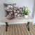 Chicago Stool Hide White/Gold by Backyard