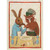 Rabbit & Fox 100% Linen Tea Towel by Tessitura Toscana Telerie