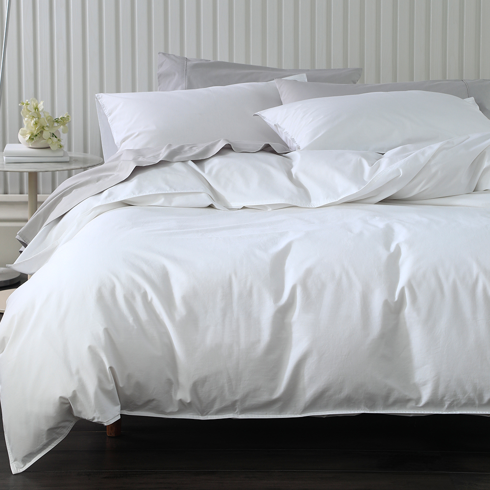 250TC Pure Cotton White Duvet Cover Set by MM Linen Commercial