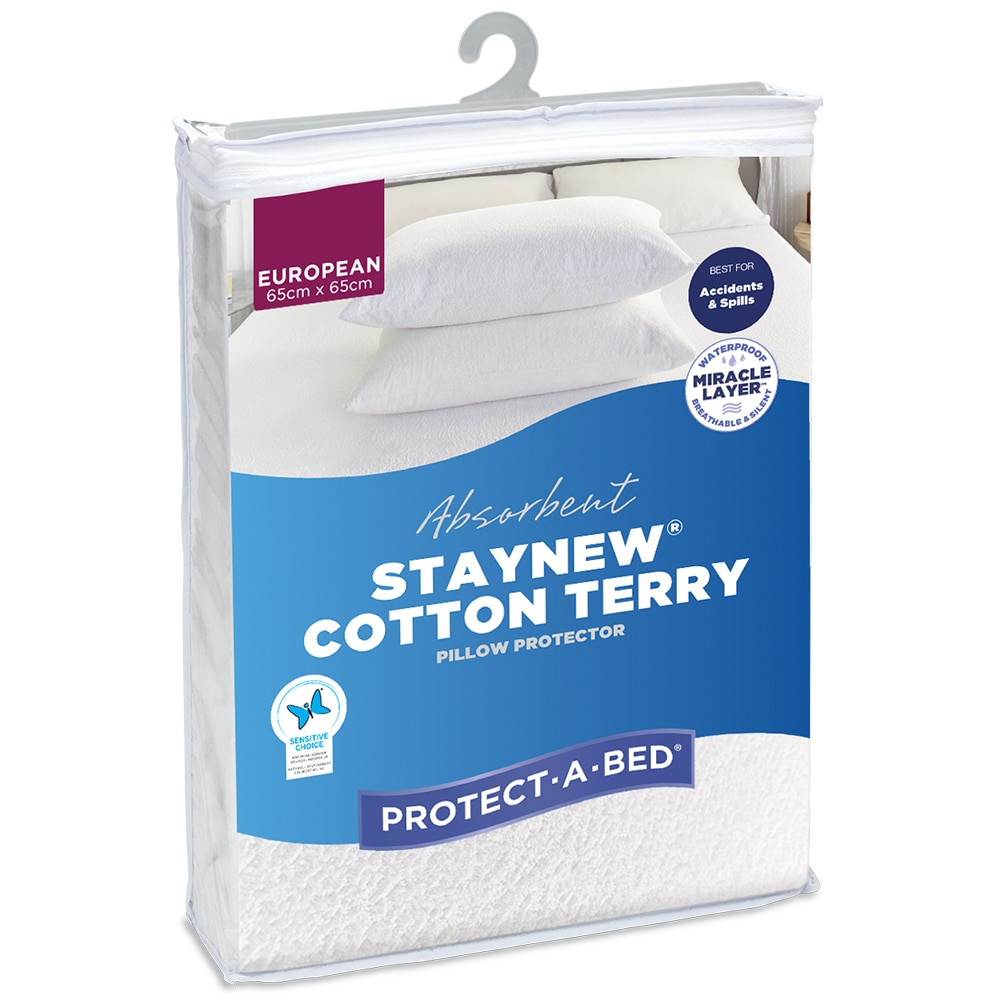 Buy Cotton Terry European Pillow Protector by Protect A Bed