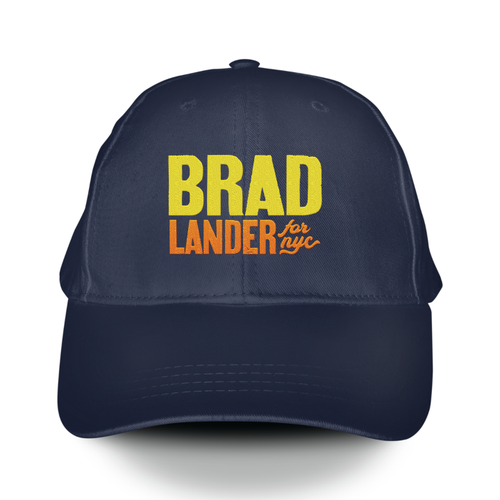 Brad Lander for NY-10 (Navy Embroidered Baseball Cap)