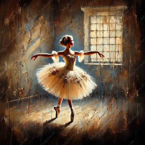 Leoni ballerina decoupage paper, extra-large rice paper for elegant furniture projects