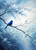 Song of Frost by beWhimsy — bluebird perched on frosty branch, winter forest artwork for decoupage, DIY crafts, and elegant décor.