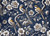 beWhimsy silver navy floral rice paper for decoupage, mirrored A0 A1 A2 A3 extra large vintage summer botanical design