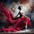 beWhimsy moody woman in gown rice paper, mirrored A0 A1 A2 A3 extra large for creative decoupage projects