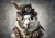 Victorian guinea pig portrait by beWhimsy, mirrored extra large A0 A1 A2 A3 rice paper for decoupage art