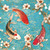 Extra large Sakura Koi rice paper design for furniture makeovers