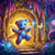 colourful teddy in fantasy world