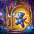 colourful teddy in fantasy world
