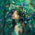 Ethereal forest portrait with butterflies, wildflowers and painterly foliage textures